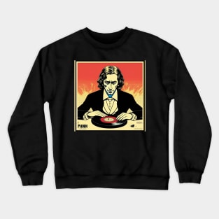 Pop Art Chopin Vinyl Record Album II Crewneck Sweatshirt